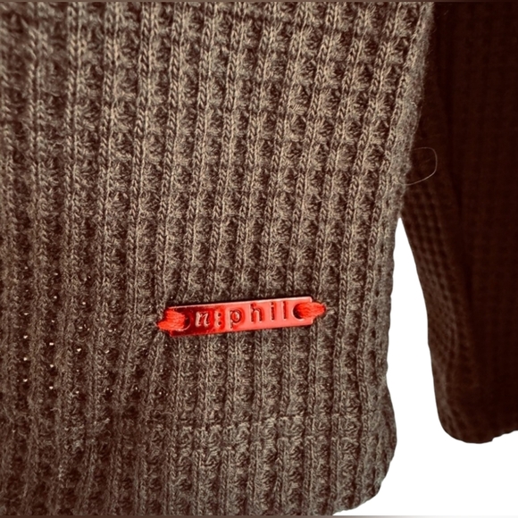 n:philanthropy Women’s ORLY Ribbed 1/4 Zip Pullover Chocolate Brown Size Medium - Picture 5 of 10